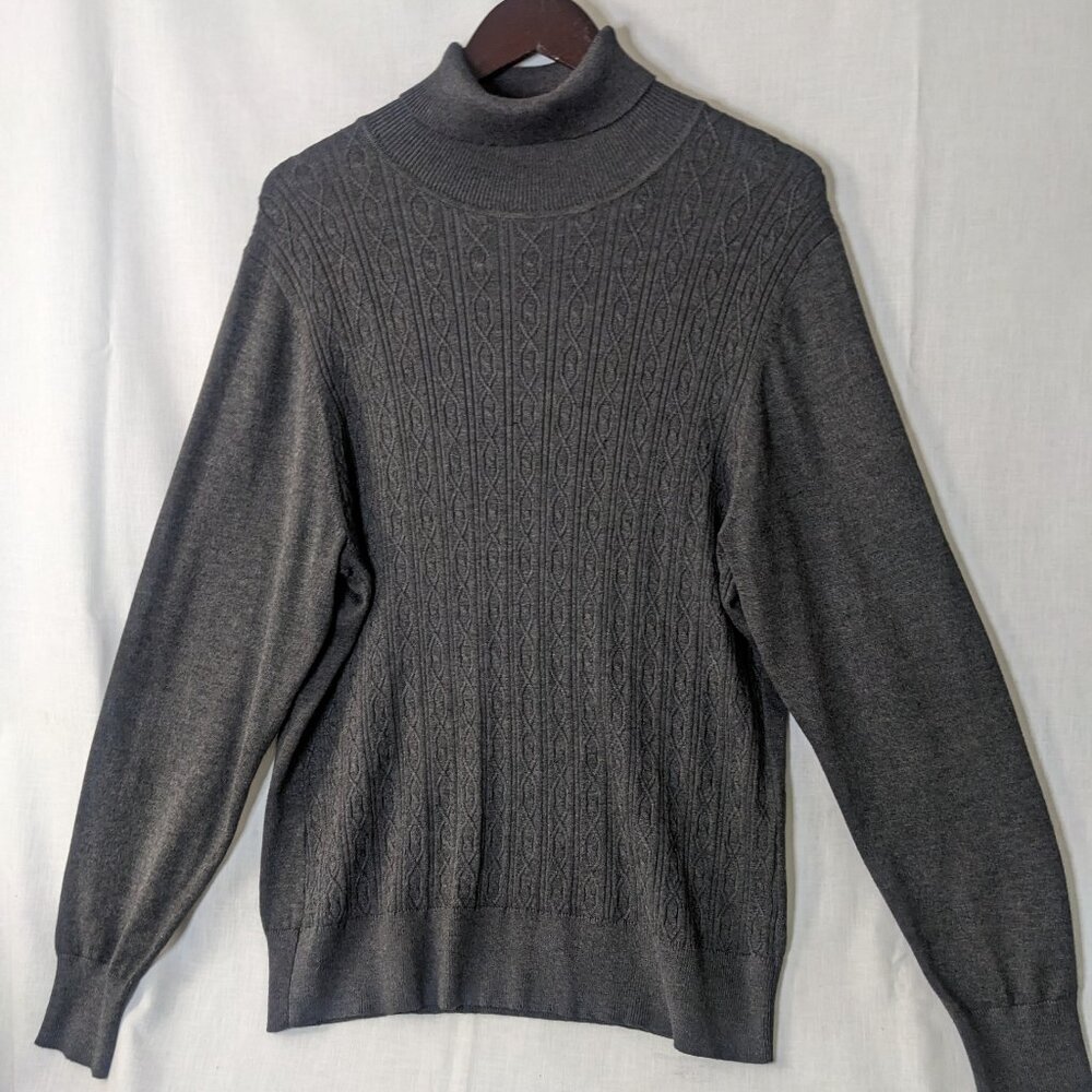 Select & Trend Women's Grey Long Sleeve Turtle Neck Sweater Size 3X